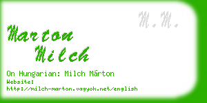 marton milch business card